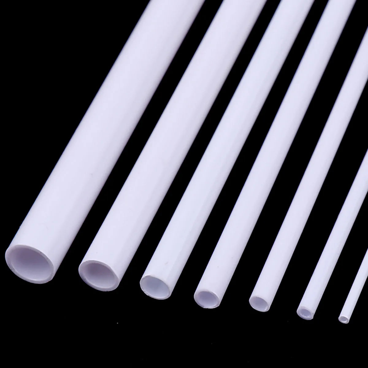 10/20pcs White ABS Round Plastic Pipe Tube Hollow Pipe OD 2/3/4/5/6/8/10mm x Length 500mm DIY Handmade Sand Table Material