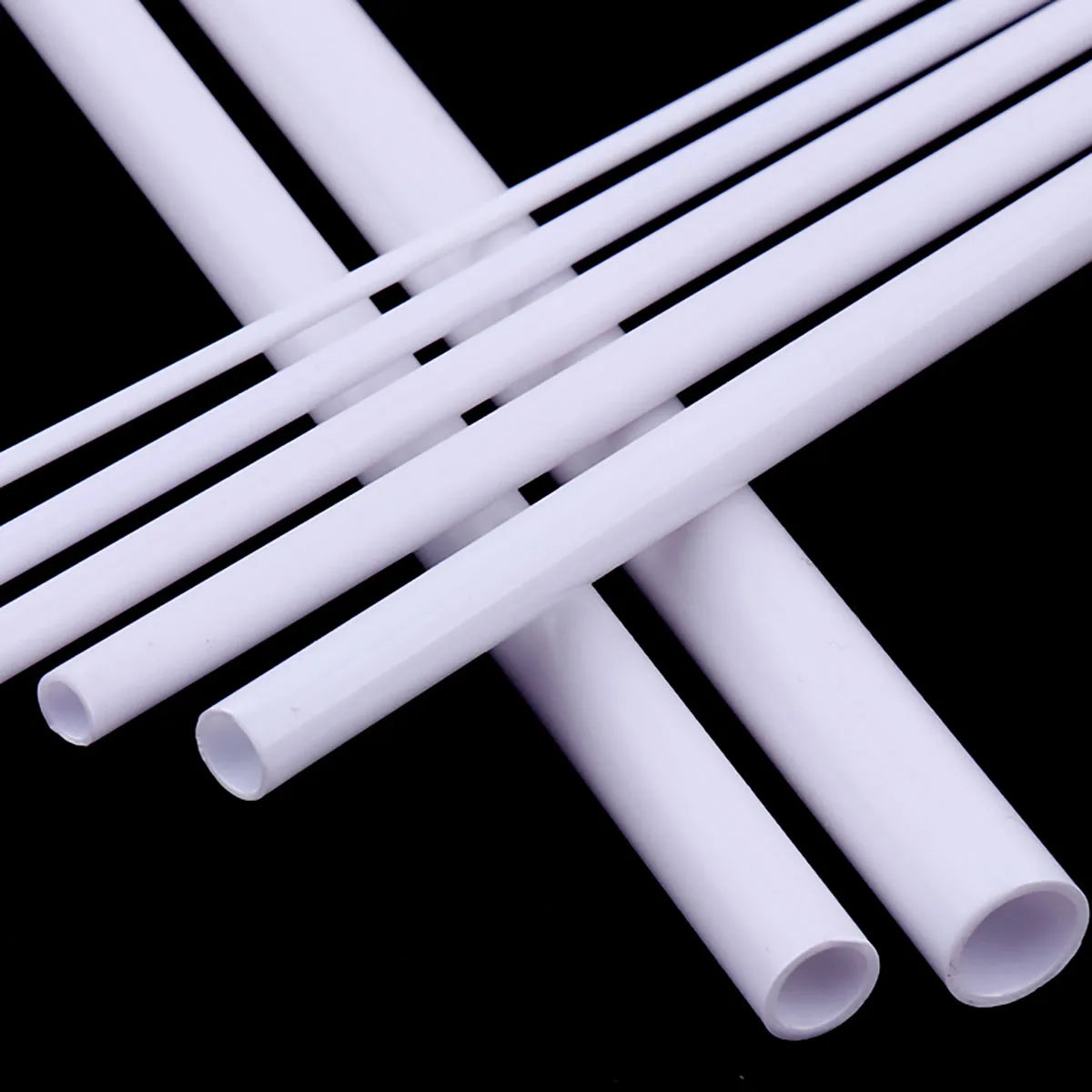 10/20pcs White ABS Round Plastic Pipe Tube Hollow Pipe OD 2/3/4/5/6/8/10mm x Length 500mm DIY Handmade Sand Table Material