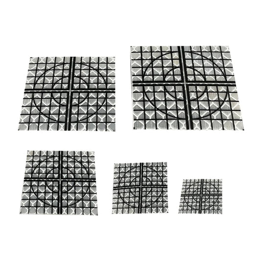 100Pcs Black Grid Reflector Sheet For Total Station 20 30 40 50 60 mm Triangle Tape Target Reflective Sheet Newest