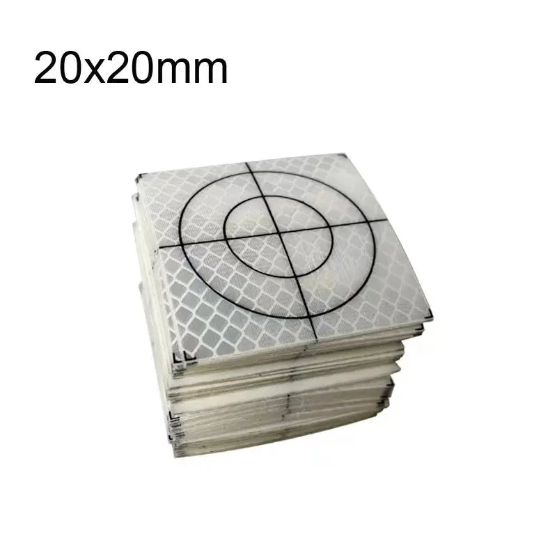 100pcs Size 20 30 40 50 60 80mm Reflector Sheet For Swiss Total Station Survey Geography White Target Sheet Reflective Sticker