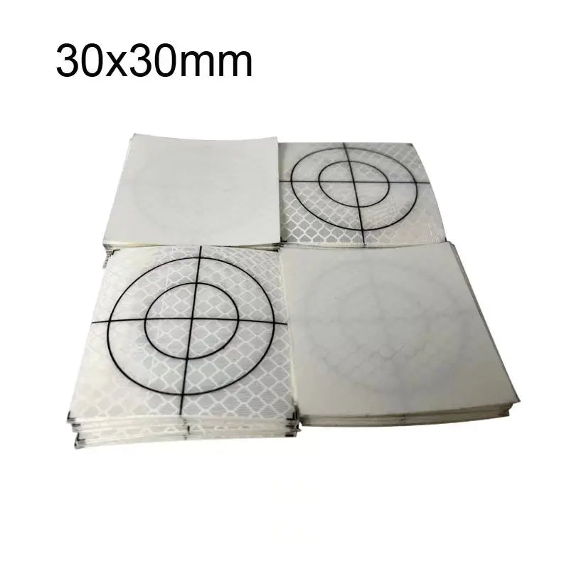 100pcs Size 20 30 40 50 60 80mm Reflector Sheet For Swiss Total Station Survey Geography White Target Sheet Reflective Sticker