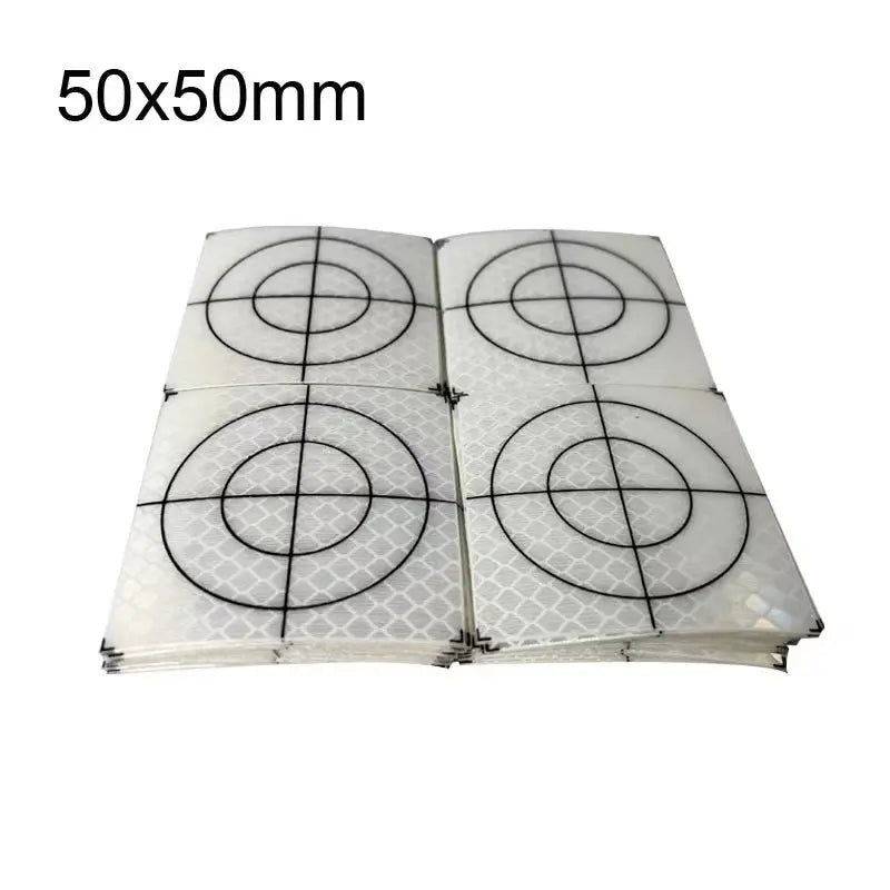 100pcs Size 20 30 40 50 60 80mm Reflector Sheet For Swiss Total Station Survey Geography White Target Sheet Reflective Sticker