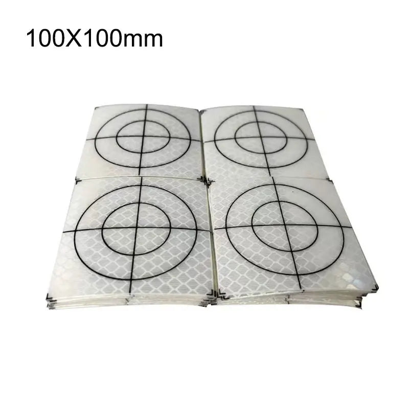 100pcs Size 20 30 40 50 60 80mm Reflector Sheet For Swiss Total Station Survey Geography White Target Sheet Reflective Sticker