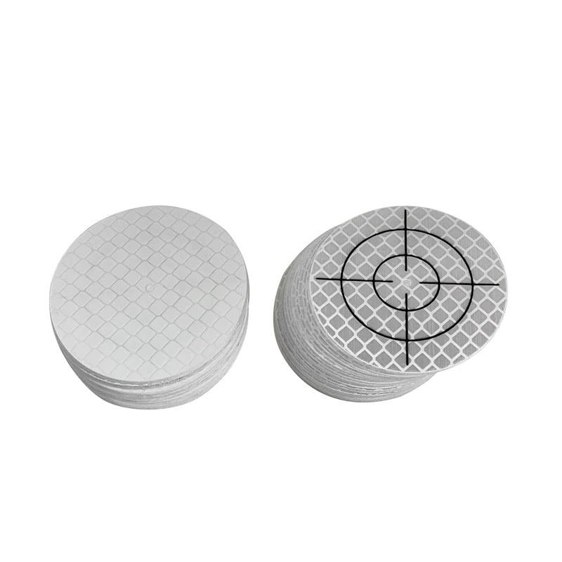 100pcs Size 20 30 40 50 60X60mm White Round Grid Reflector Sheet For Total Station Survey Geography Reflective Sticker