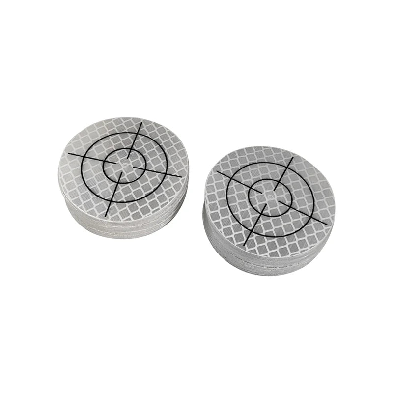 100pcs Size 20 30 40 50 60X60mm White Round Grid Reflector Sheet For Total Station Survey Geography Reflective Sticker