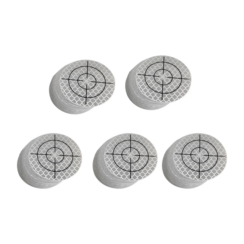 100pcs Size 20 30 40 50 60X60mm White Round Grid Reflector Sheet For Total Station Survey Geography Reflective Sticker