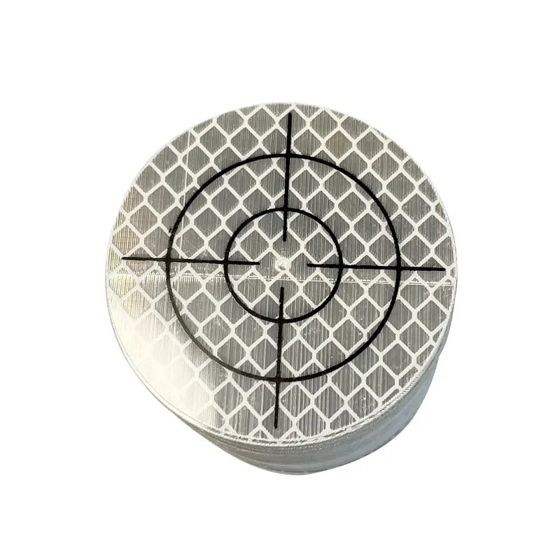 100pcs Size 40x40 60X60mm White Round Grid Reflector Sheet For Total Station Survey Geography Reflective Sticker