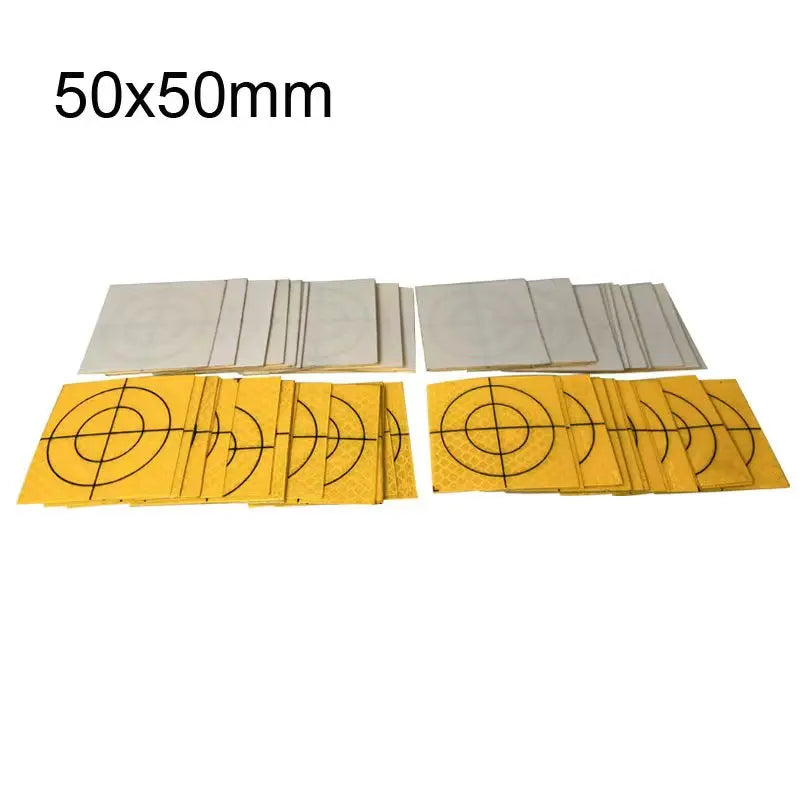 100pcs Size 60mm 20 30 40 50 80 100mm Reflector Sheet For Total Station Survey Geography Orange Target Sheet Reflective Sticker