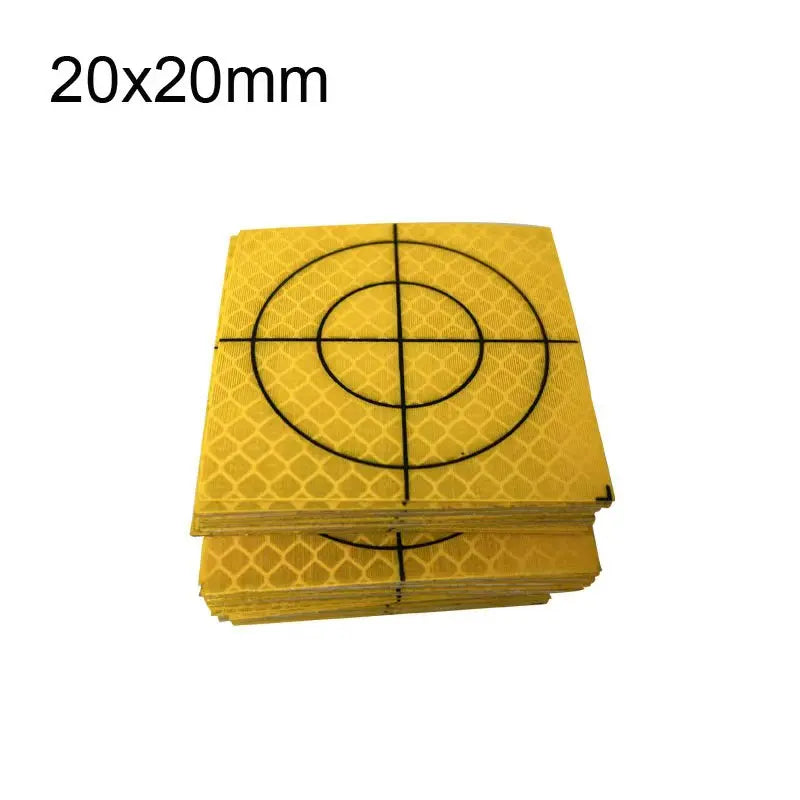 100pcs Size 60mm 20 30 40 50 80 100mm Reflector Sheet For Total Station Survey Geography Orange Target Sheet Reflective Sticker