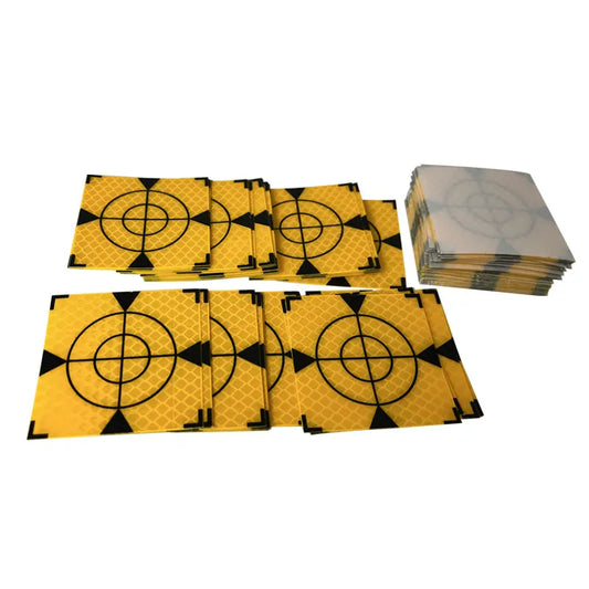 100pcs Size 60mm 20 30 40 50 80 mm Reflector Sheet For Total Station Survey Geography Yellow Triangle Sheet Reflective Sticker