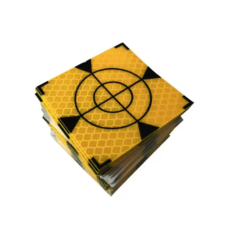 100pcs Size 60mm 20 30 40 50 80 mm Reflector Sheet For Total Station Survey Geography Yellow Triangle Sheet Reflective Sticker