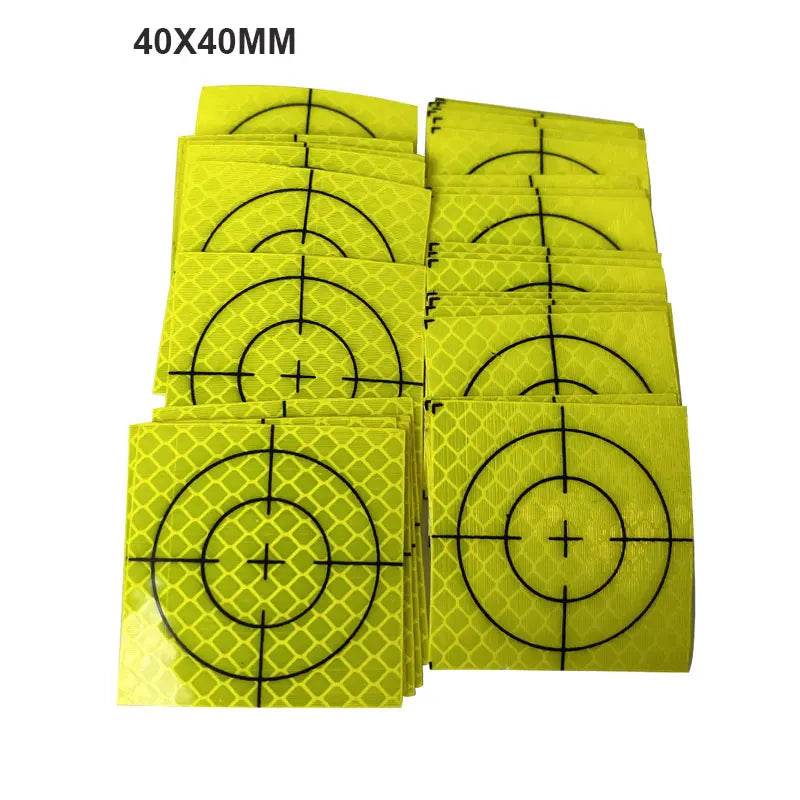 100pcs Size 60mm 20 30 40 50 80mm Reflector Sheet For Total Station Survey Geography Fluorescent Green Sheet Reflective Sticker