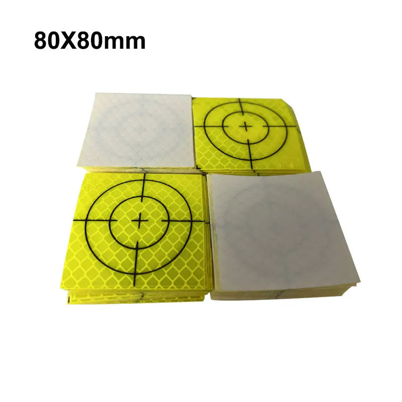 100pcs Size 60mm 20 30 40 50 80mm Reflector Sheet For Total Station Survey Geography Fluorescent Green Sheet Reflective Sticker