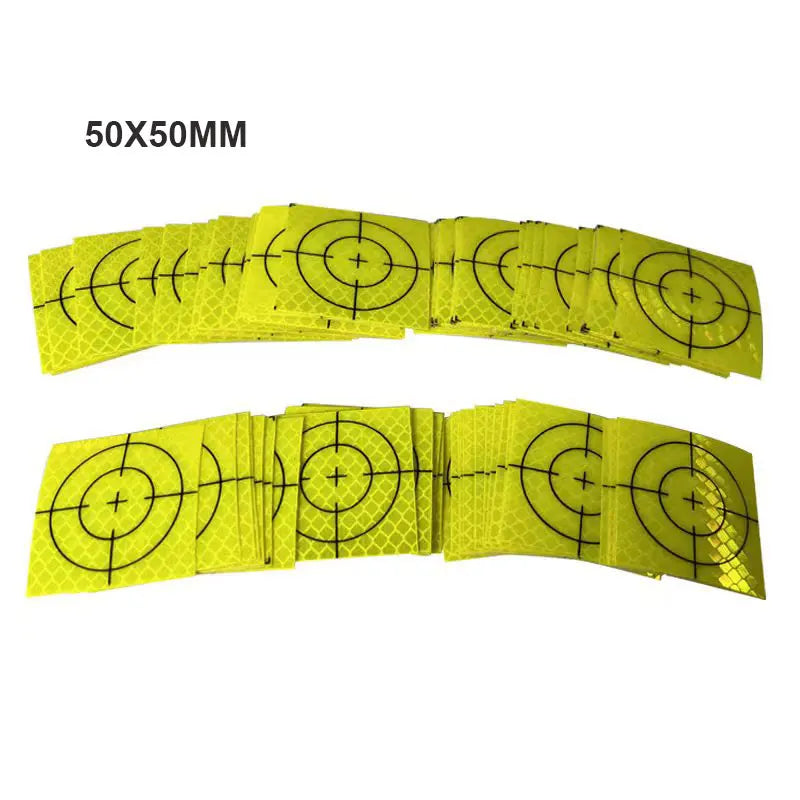 100pcs Size 60mm 20 30 40 50 80mm Reflector Sheet For Total Station Survey Geography Fluorescent Green Sheet Reflective Sticker