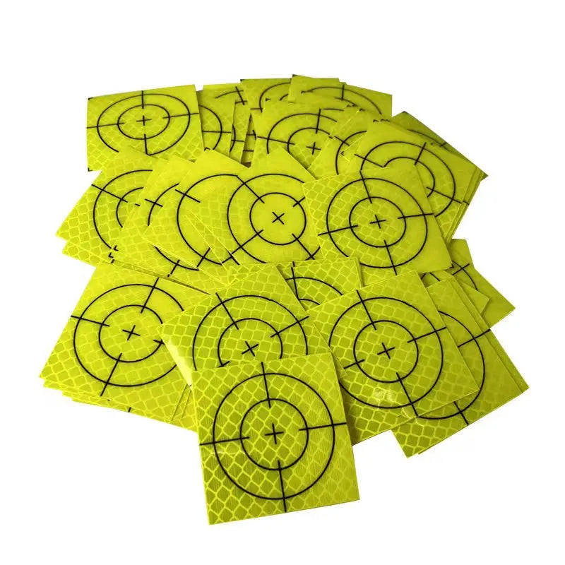 100pcs Size 60mm 20 30 40 50 80mm Reflector Sheet For Total Station Survey Geography Fluorescent Green Sheet Reflective Sticker