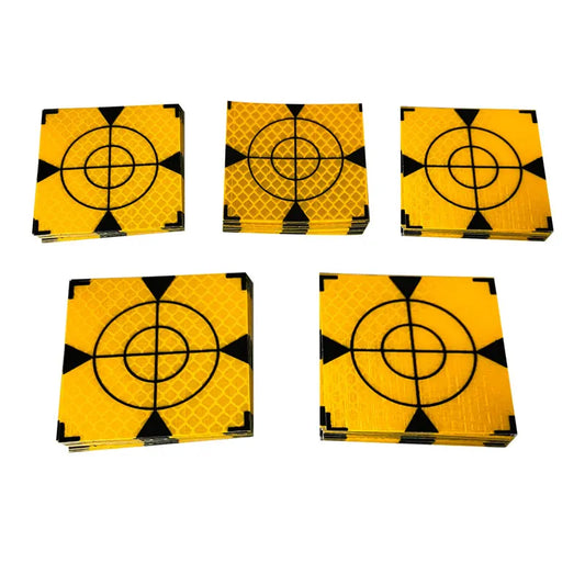 100pcs Size 60x60 20 30 40 50mm Reflector Sheet For Total Station Survey Geography Yellow Triangle Reflective Sticker