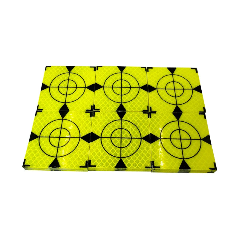 100pcs Size 60x60mm 20 30 40 50 Reflector Sheet For Total Station Survey Geography Fluorescent Green Triangle Reflective Sticker