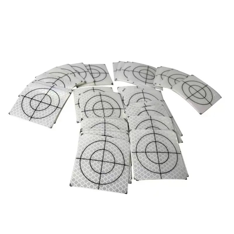 100pcs Size 60x60mm20/30/40/50/80/100mm Reflector Sheet For Total Station Survey Geography White Target Sheet Reflective Sticker