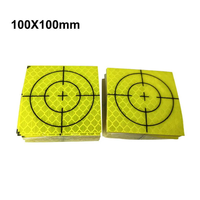 100pcs Size 80x80mm 100x100mm Reflector Sheet For Total Station Survey Geography Fluorescent Green Sheet Reflective Sticker