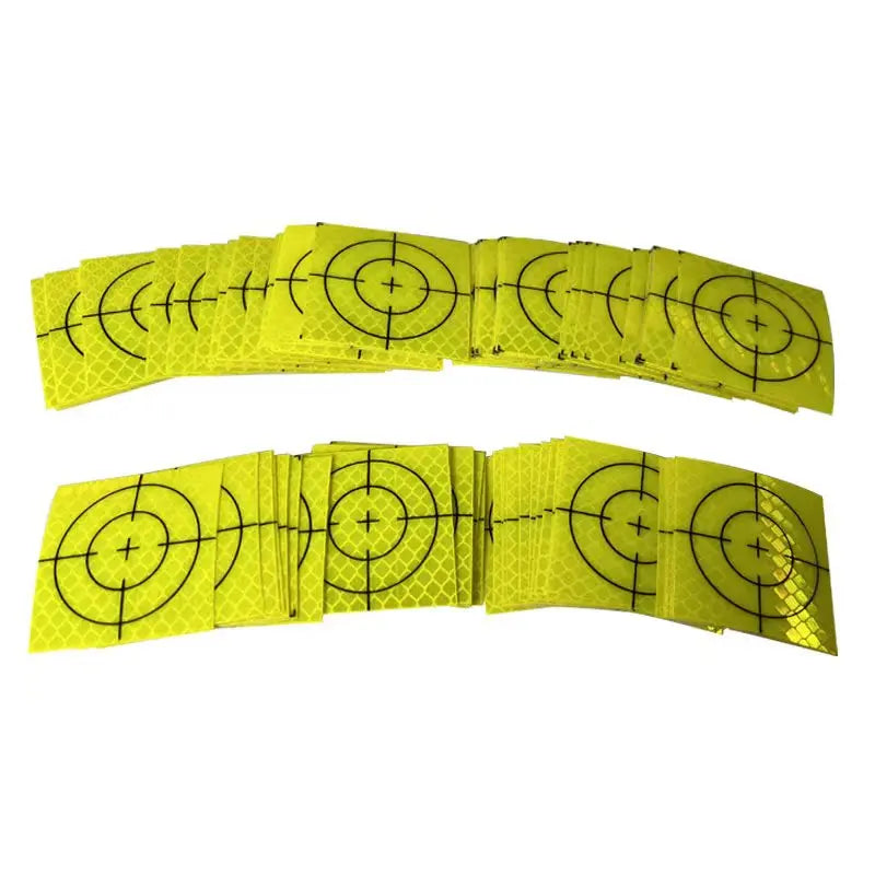 100pcs Size 80x80mm 100x100mm Reflector Sheet For Total Station Survey Geography Fluorescent Green Sheet Reflective Sticker