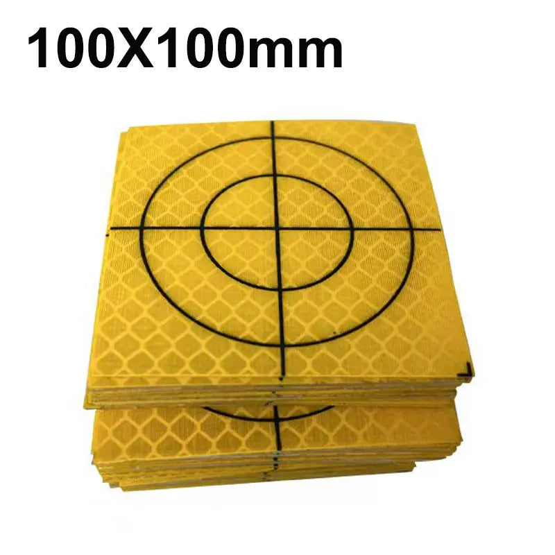 100pcs Size 80x80mm 100x100mm Reflector Sheet For Total Station Survey Geography Orange Target Sheet Reflective Sticker