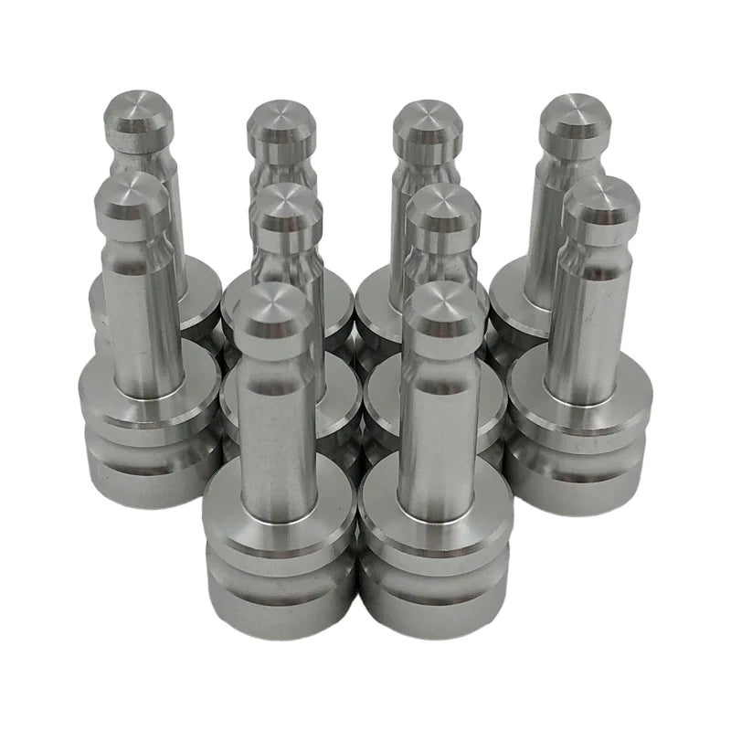 10pcs Aluminum Adapter Replacement For Prism GPS Total Station 5/8" x 11 Female Thread To12 mm Pole Fit Snap-On Prisms