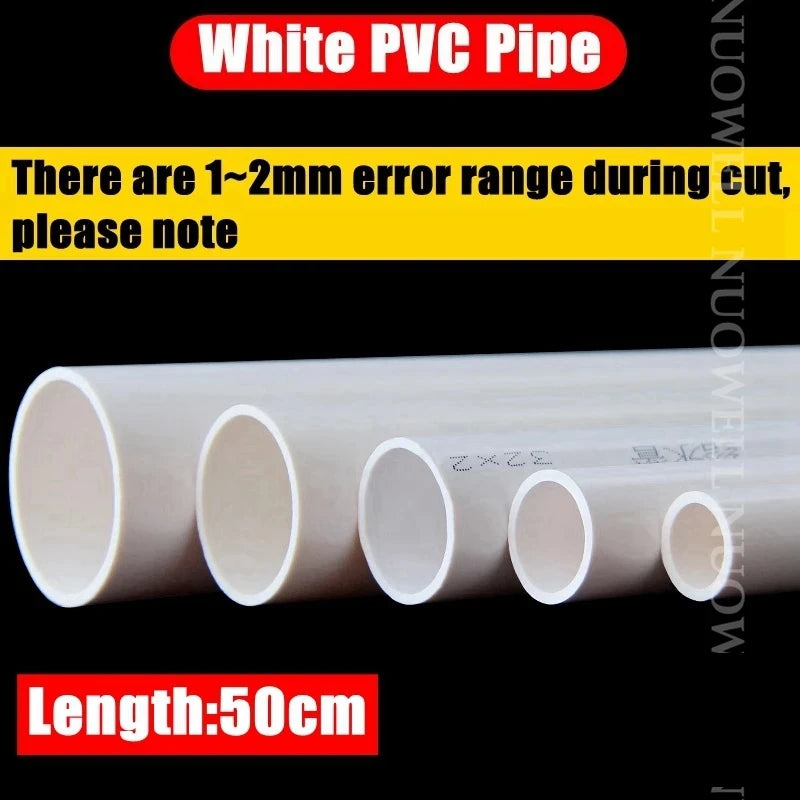 1pc O.D 20~32mm PVC Pipe Aquarium Fish Tank Water Supply PVC Tube Garden Irrigation Watering Fittings Planting Frame 50CM Long