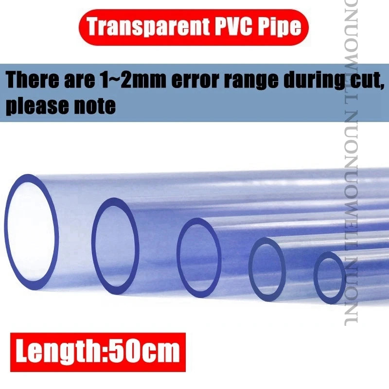 1pc O.D 20~32mm PVC Pipe Aquarium Fish Tank Water Supply PVC Tube Garden Irrigation Watering Fittings Planting Frame 50CM Long