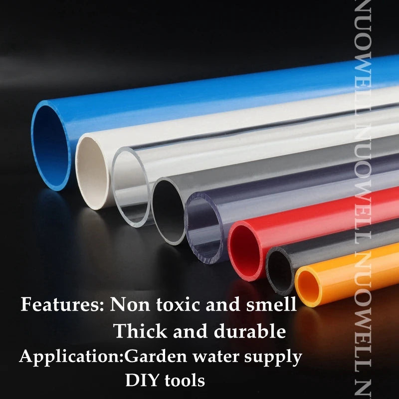 1pc O.D 20~32mm PVC Pipe Aquarium Fish Tank Water Supply PVC Tube Garden Irrigation Watering Fittings Planting Frame 50CM Long