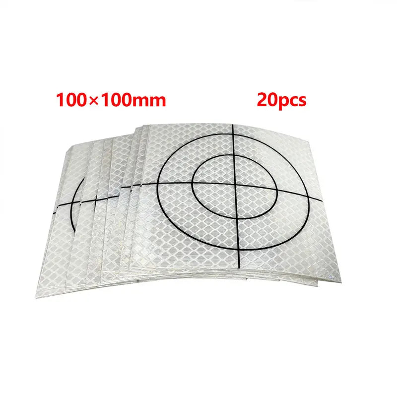 20 Pcs 100X100mm Reflector Sheet Reflective Tape Target for Total Station