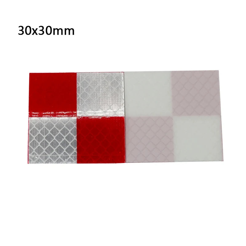 3M 100pcs Size 40x40mm 60x60mm 2-10cm Red and White Grid Reflector Sheet For Total Station Survey Geography Reflective Sticker