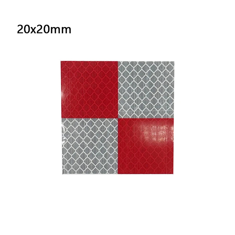 3M 100pcs Size 40x40mm 60x60mm 2-10cm Red and White Grid Reflector Sheet For Total Station Survey Geography Reflective Sticker