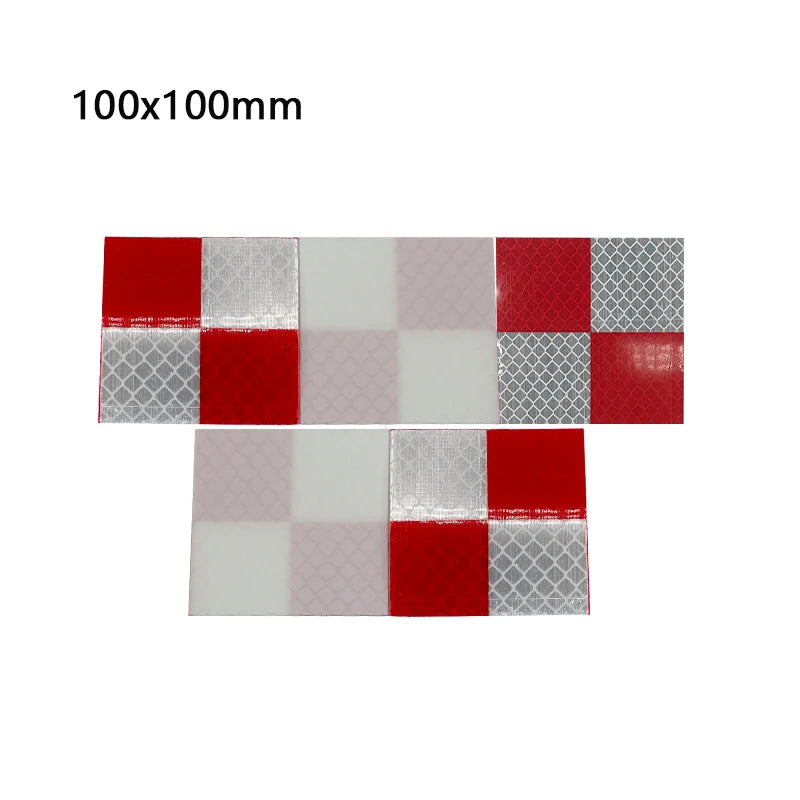 3M 100pcs Size 40x40mm 60x60mm 2-10cm Red and White Grid Reflector Sheet For Total Station Survey Geography Reflective Sticker