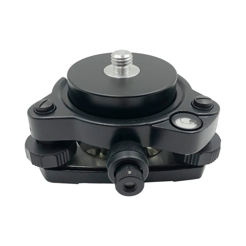 Black Tribrach With Optical Plummet & GPS Tribrach Adapter Carrier With 5/8"x11 Mount Rotate Screw For Total Station GPS GNSS