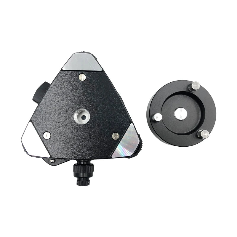 Black Tribrach With Optical Plummet & GPS Tribrach Adapter Carrier With 5/8"x11 Mount Rotate Screw For Total Station GPS GNSS