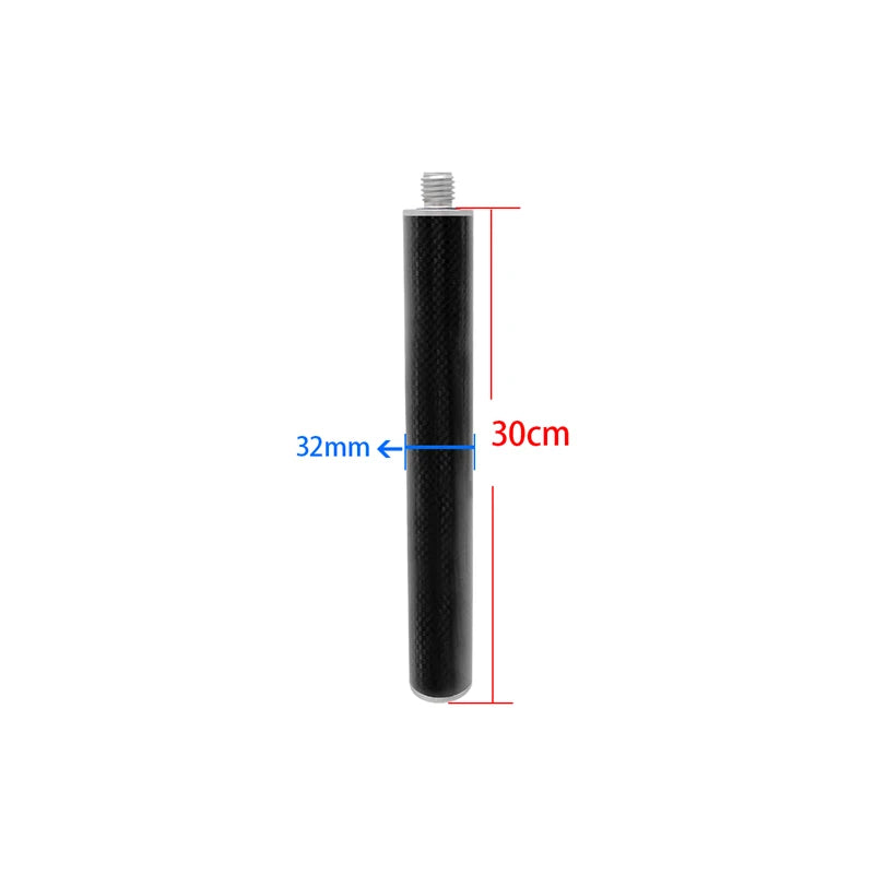 Brand new 10 20 30 40 50 CM Length Diameter 32mm  Carbon Fiber Grey GPS Antenna Extension Pole for LEICA Trimble SOUTH 5/8 x 11