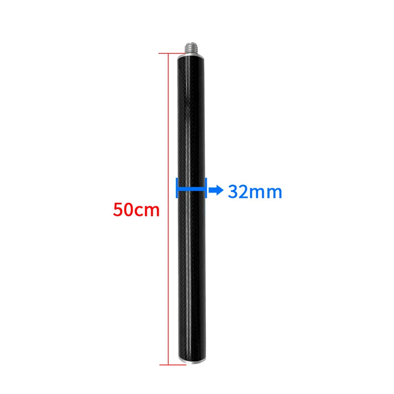 Brand new 10 20 30 40 50 CM Length Diameter 32mm  Carbon Fiber Grey GPS Antenna Extension Pole for LEICA Trimble SOUTH 5/8 x 11