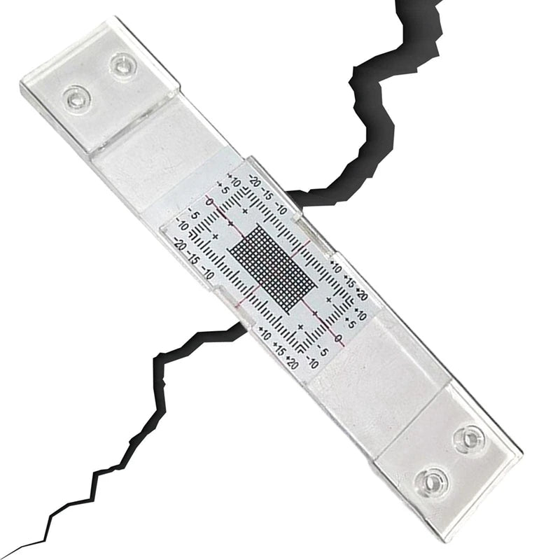 Crack Monitoring Record, 3Pcs Crack Measurement Tool, Crack Width Gauge, Clear Acrylic Corner Crack Comparison Caliper Durable