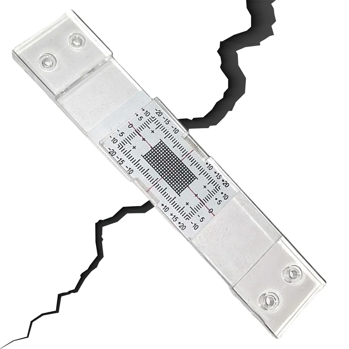 Crack Monitoring Record, 3Pcs Crack Measurement Tool, Crack Width Gauge, Clear Acrylic Corner Crack Comparison Caliper