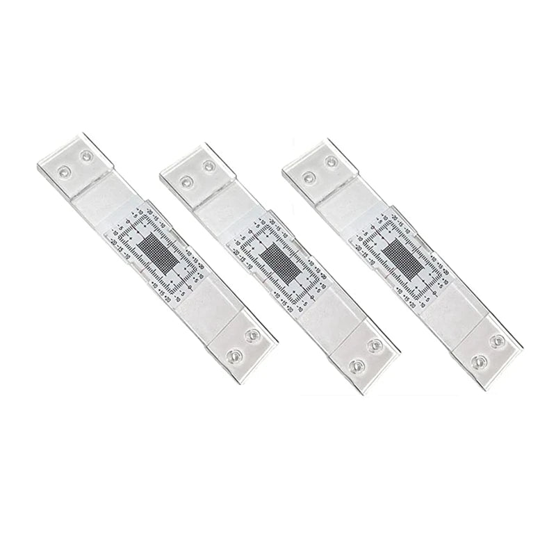 Crack Monitoring Record, 3Pcs Crack Measurement Tool, Crack Width Gauge, Clear Acrylic Corner Crack Comparison Caliper Durable