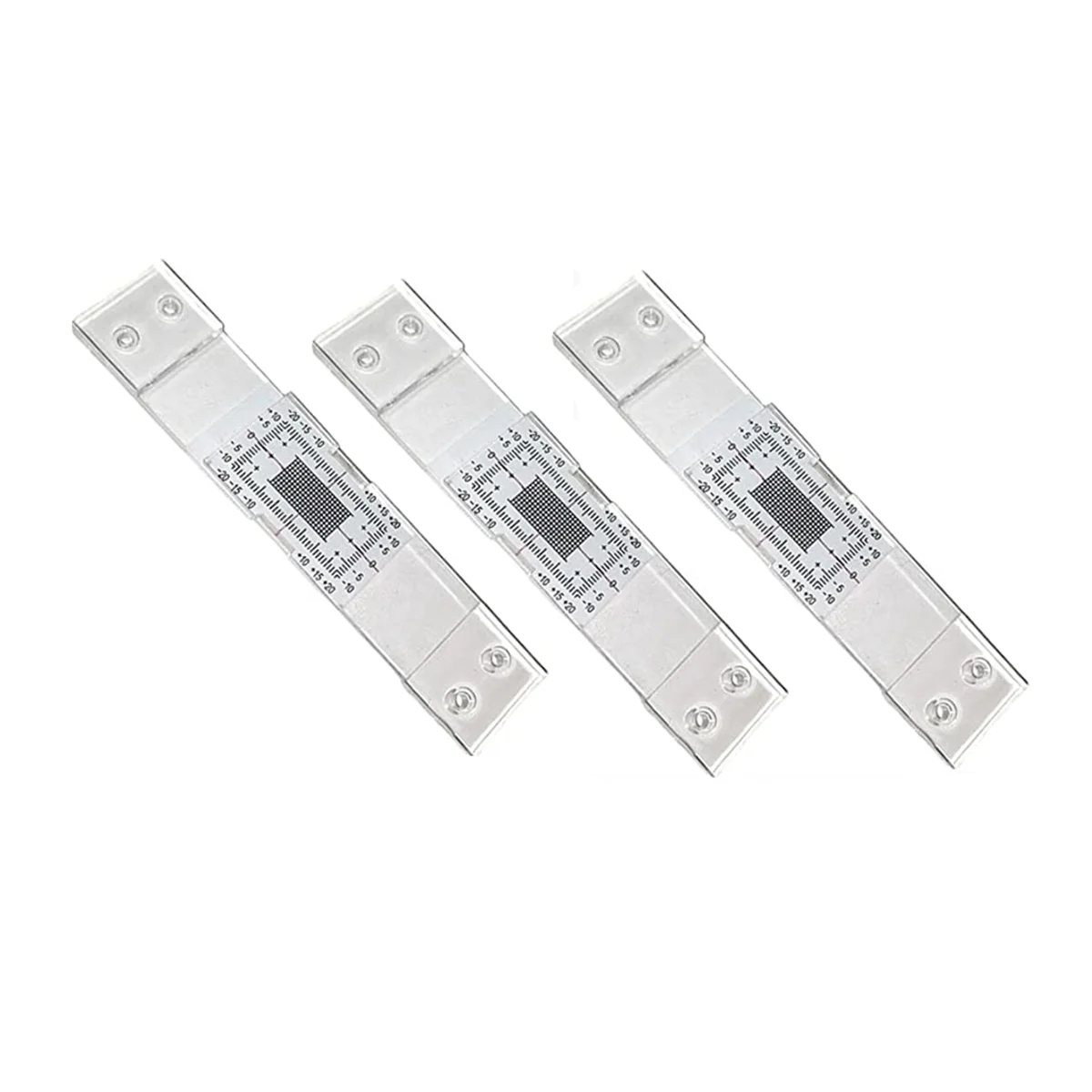 Crack Monitoring Record, 3Pcs Crack Measurement Tool, Crack Width Gauge, Clear Acrylic Corner Crack Comparison Caliper