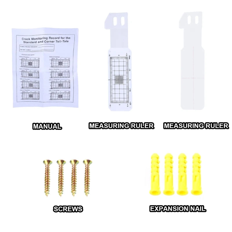 Detecting Wall Deformations Crack Detection Ruler Acrylic Constructions Gauge for Accurate Wall Deformation Dropship