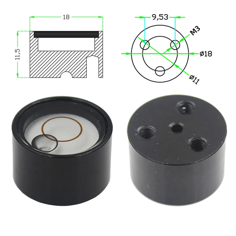 Factory Sale！HACCURY Mini Bullseye level Bubble Round Small Bubbles Mapping Accessories for Laika South Mapping Total Station