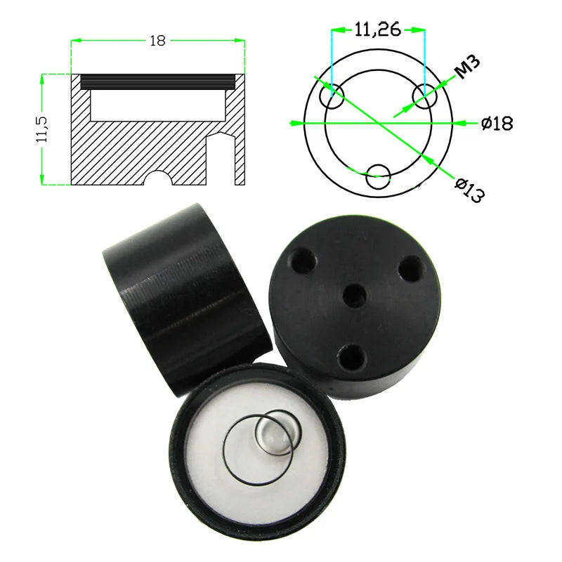 Factory Sale！HACCURY Mini Bullseye level Bubble Round Small Bubbles Mapping Accessories for Laika South Mapping Total Station