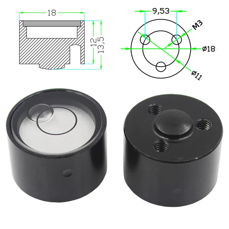 Factory Sale！HACCURY Mini Bullseye level Bubble Round Small Bubbles Mapping Accessories for Laika South Mapping Total Station