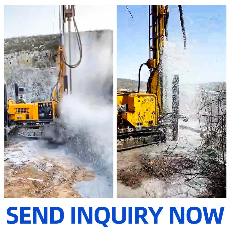 hydraulic crawler 600m 500m 400m 300m 200m 100m borehole drill rig pneumatic drilling machine water wells