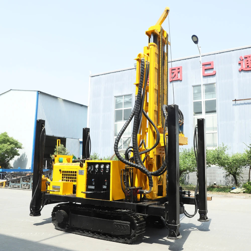 hydraulic crawler 600m 500m 400m 300m 200m 100m borehole pneumatic water drilling machine drilling machines rig