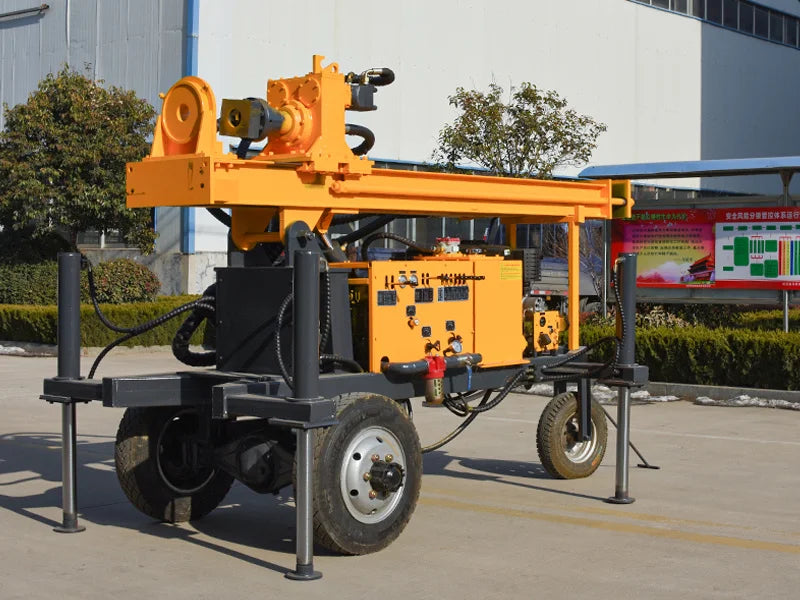 Portable Mobile Water Well Drilling Rig Three Wheel Portable Drilling Machine Small Water Well Drilling Rig