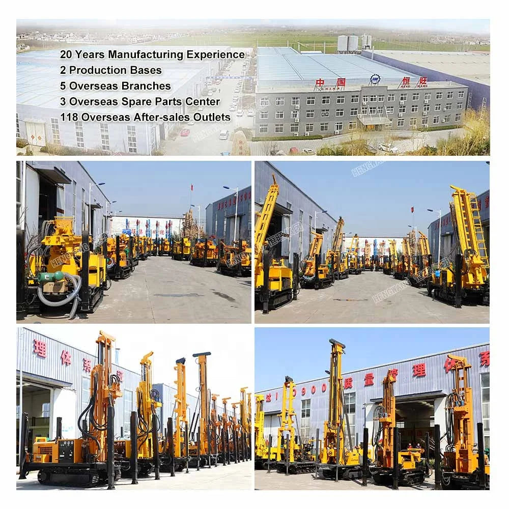 600m Pneumatic air mud Water Well Drilling Rig Machine For Sale