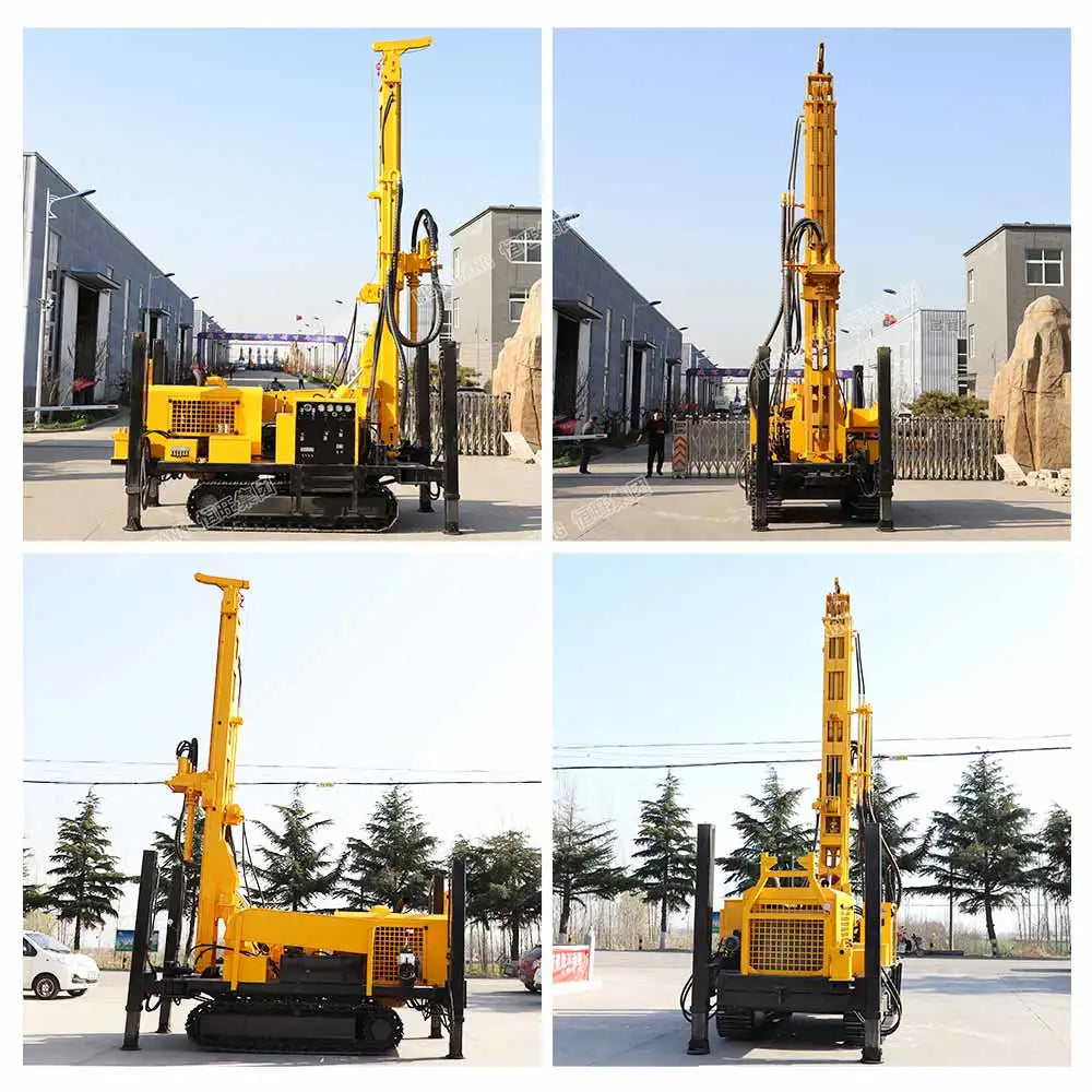 hydraulic crawler 600m 500m 400m 300m 200m 100m borehole drill rig pneumatic drilling machine water wells